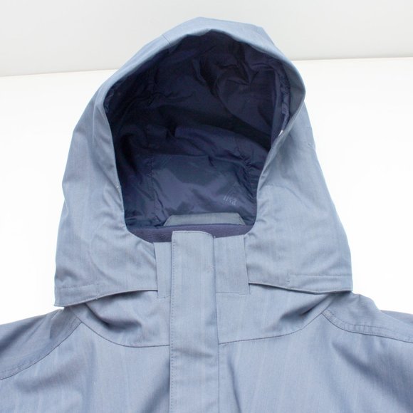 Patagonia Men's Outdoor Rain Jacket Large Blue Mesh Lined with Removable Hood - Picture 6 of 9